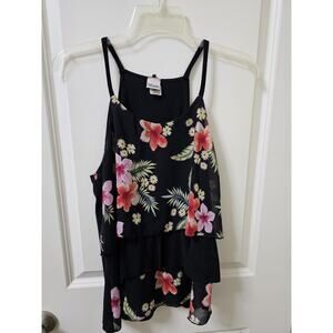 Floral Blu:m Sleeveless Blouse Women's Medium